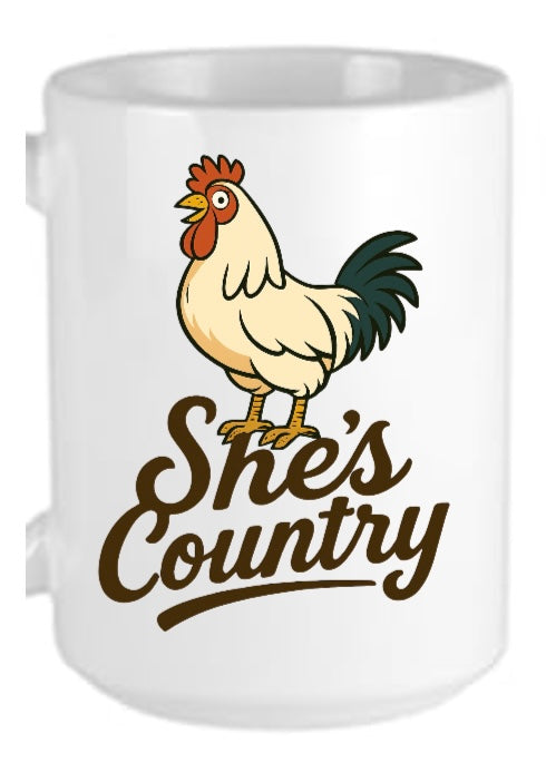 11 OZ SHES COUNTRY COFFEE MUG