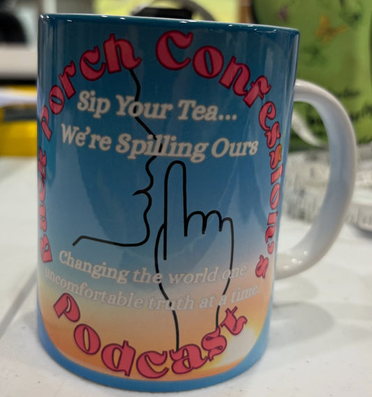 BACK PORCH CONFESSIONS 15 OUNCE COFFEE CUP