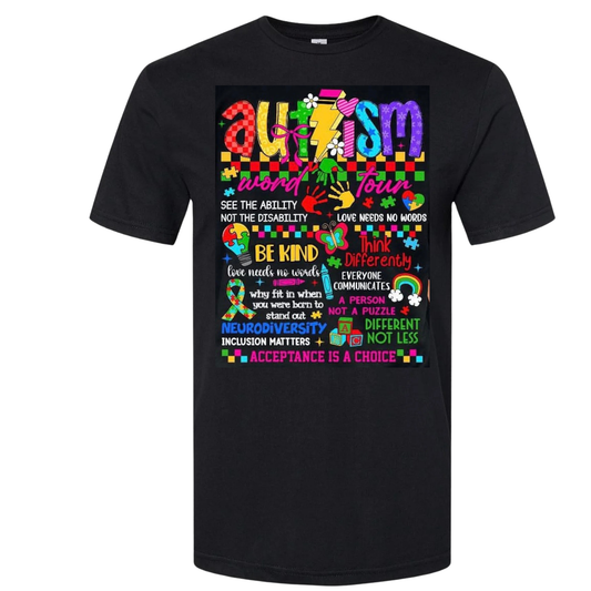 AUTISM WORD TOUR BACK