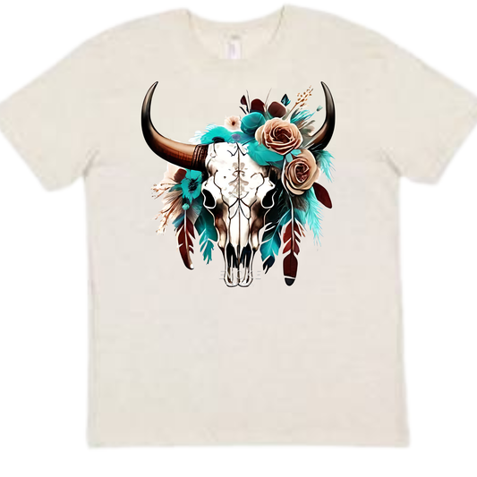 COW SKULL TURQUOISE